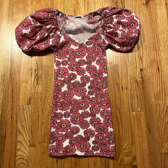 ZARA floral dress with balloon sleeves size medium - Picture 2 of 6